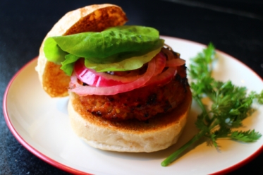 Spicy Maple Turkey Burgers with Maple Pickled Red Onion